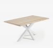 Table De Jardin Ronde Avec Rallonge Beau Table Argo 160 Cm Chªne Blanchi Pieds Blanc