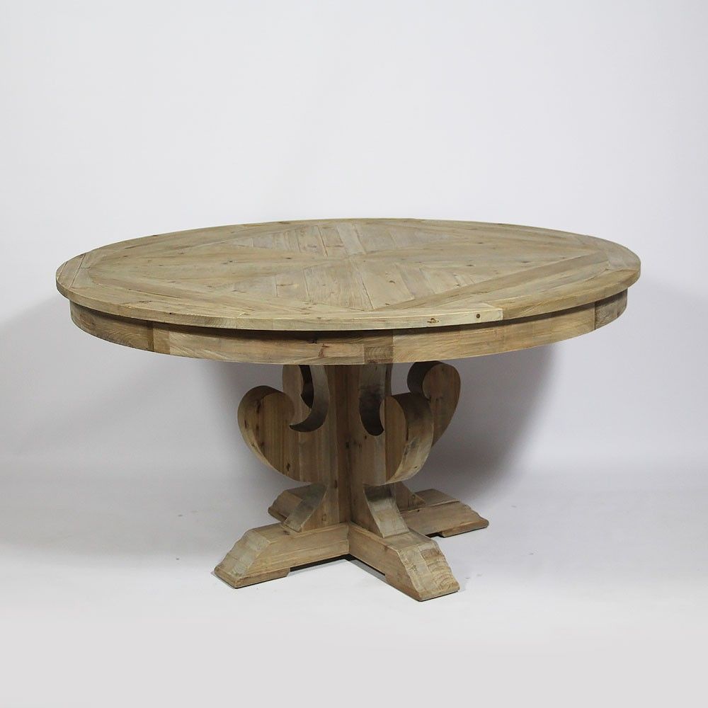 Table De Jardin Ronde Avec Rallonge Inspirant Table Ronde 150cm Avec Pied Central En Bois Recyclé Naturel