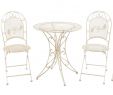Table Et Chaise De Terrasse Best Of Salon De Jardin 1 Table Et 4 Chaises Fer Style Antique Cr¨me Blanc