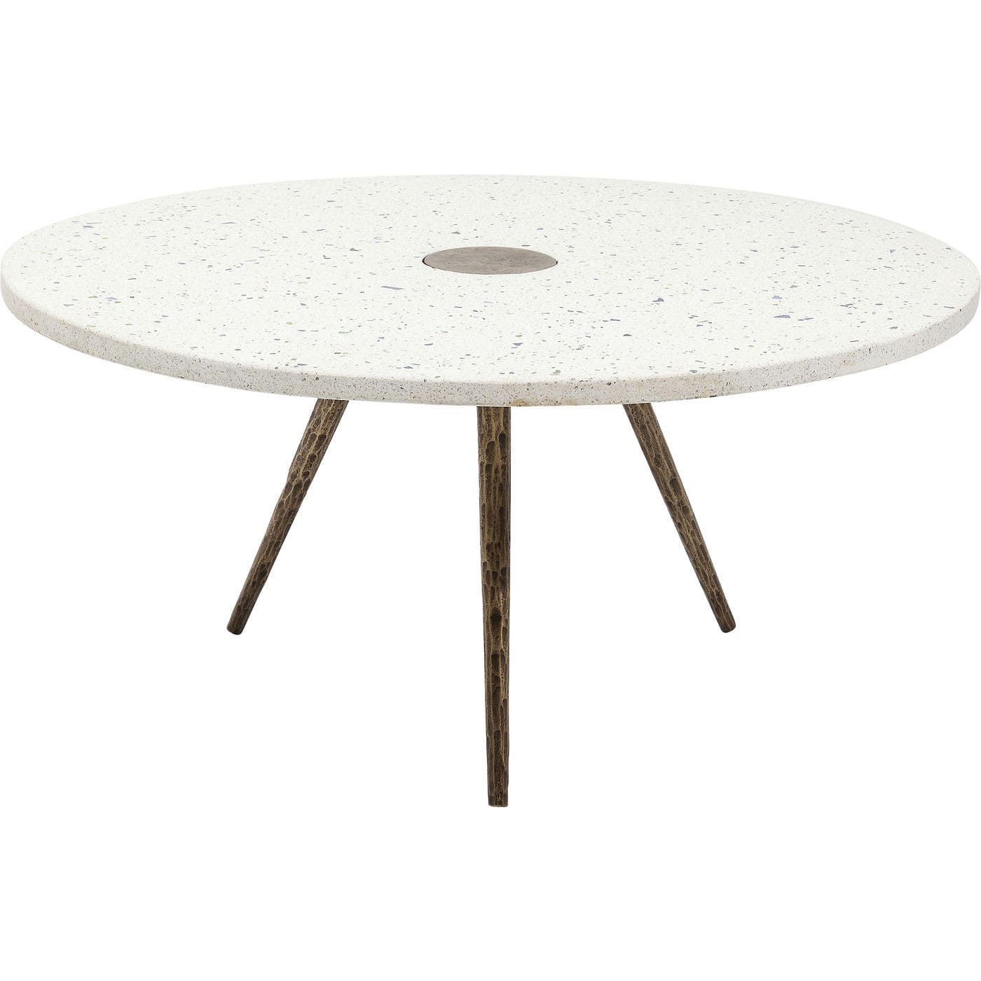 Table Teck Jardin Nouveau Table Basse Terrazzo Blanc 92cm