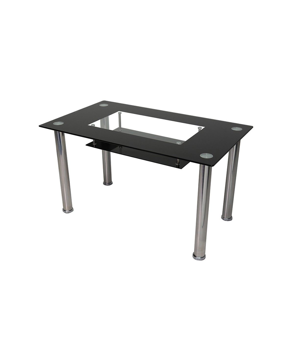 Table Terrasse Charmant Christie Rectangular Glass top Black Dining Table Christie