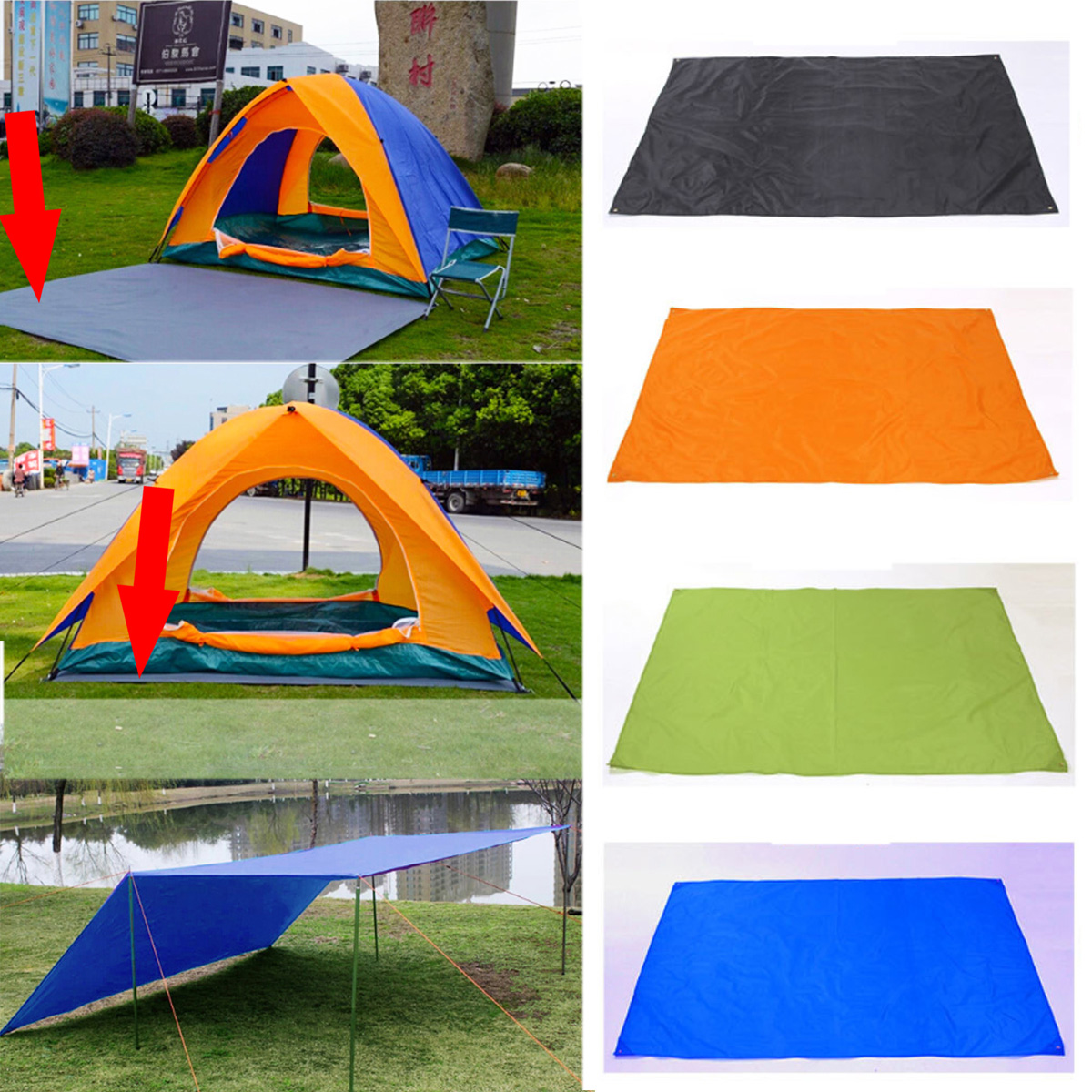 Tente Jardin Luxe Tempsa Voile D Ombrage Tente Ombre Imperméable Auvent Abri soleil Plage Camping 300x300cm Noir