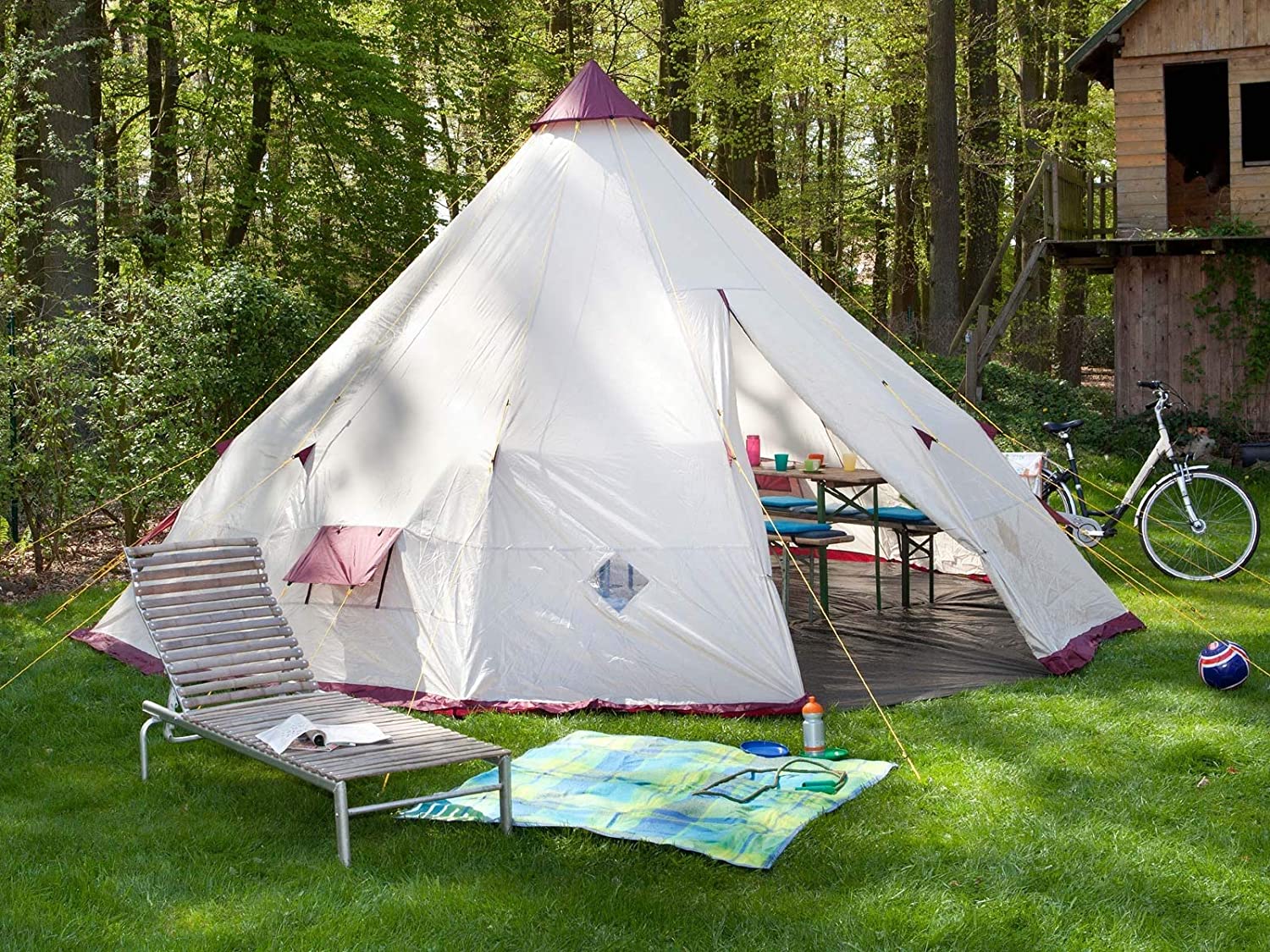 Tente Jardin Nouveau Hauteur 2m50 Diam¨tre 4m60 9 Personnes Tente Tipi In N