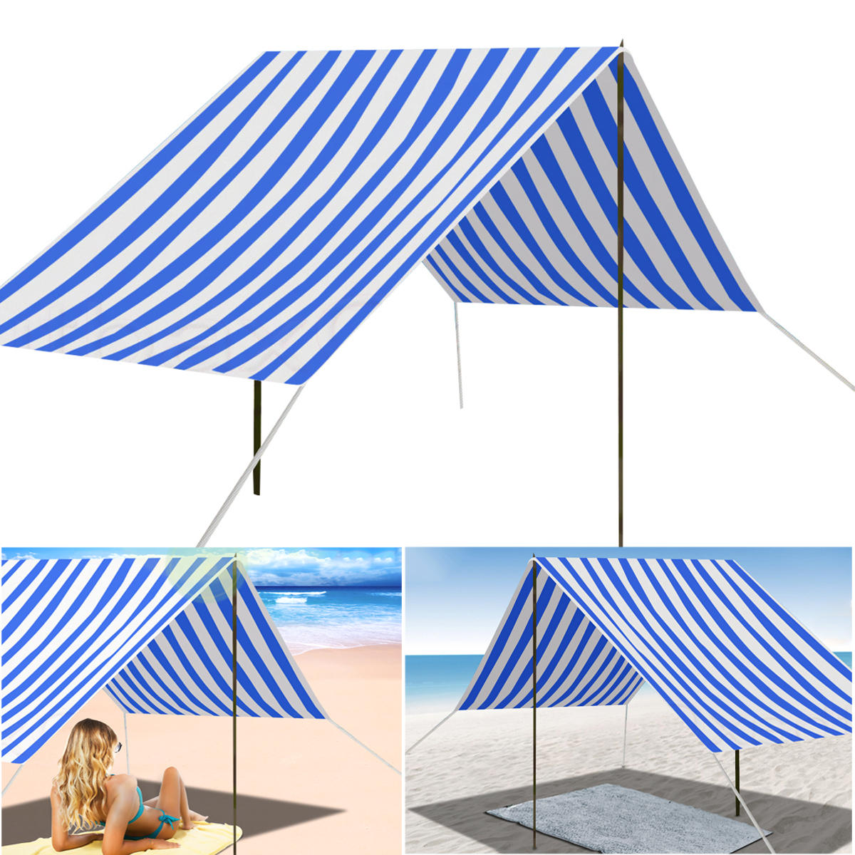 Tentes De Jardin Best Of 330x180cm Tente De Plage Portative Uv Abri De soleil Ombre Auvent Camping Pique Nique En Plein Air