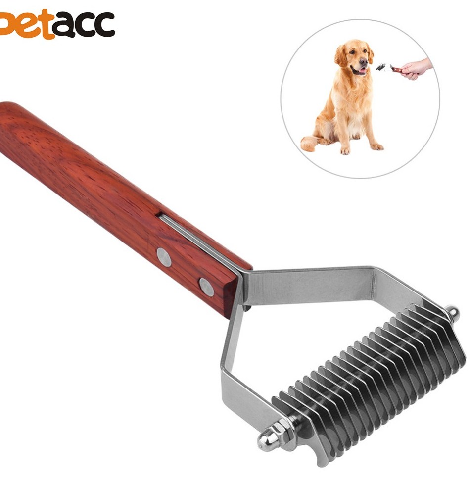 Petacc font b Pet b font Hair Remover Brush font b Wooden b font Handle Dog