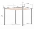 Tonnelle Aluminium Frais Condate 3x3m Semi Permanent Aluminium Outdoor Gazebo with Sliding Retractable Shade