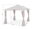 Tonnelle De Jardin Pliante Luxe tonnelle 3 X 3 M Elusa toile Grise Pergola Avec