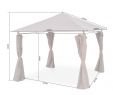 Tonnelle De Jardin Pliante Luxe tonnelle 3 X 3 M Elusa toile Grise Pergola Avec