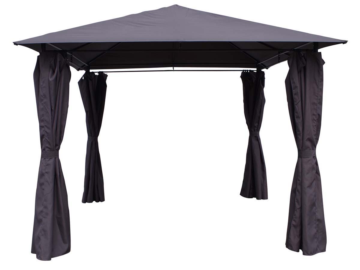 Tonnelle De Jardin Pliante Unique tonnelle Pergola "shana" Gris En Polyester 3 X 3 X 2 6 M