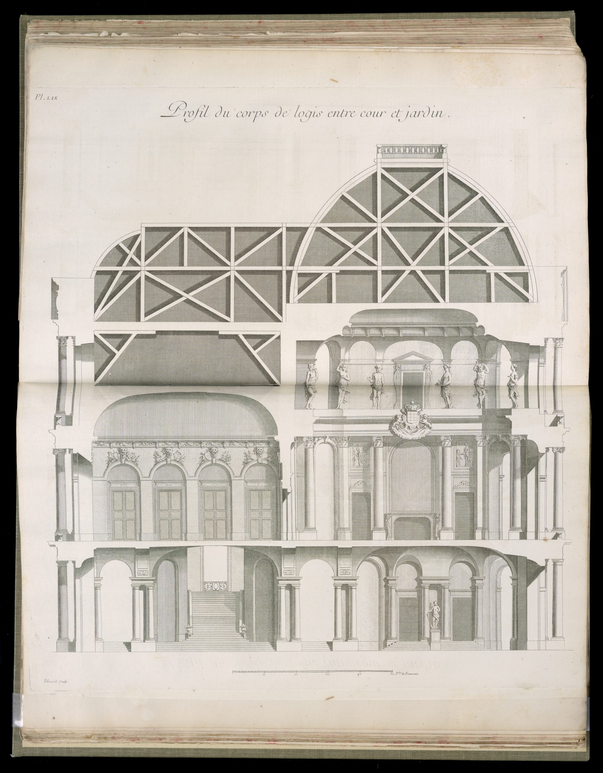 Entre Cours Et Jardin Frais File Bound Print France 1745 Ch