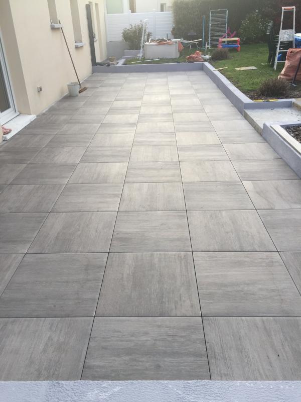 dalle gres cerame siena gris beton clair l 60 x l 60 cm x ep 20mm e