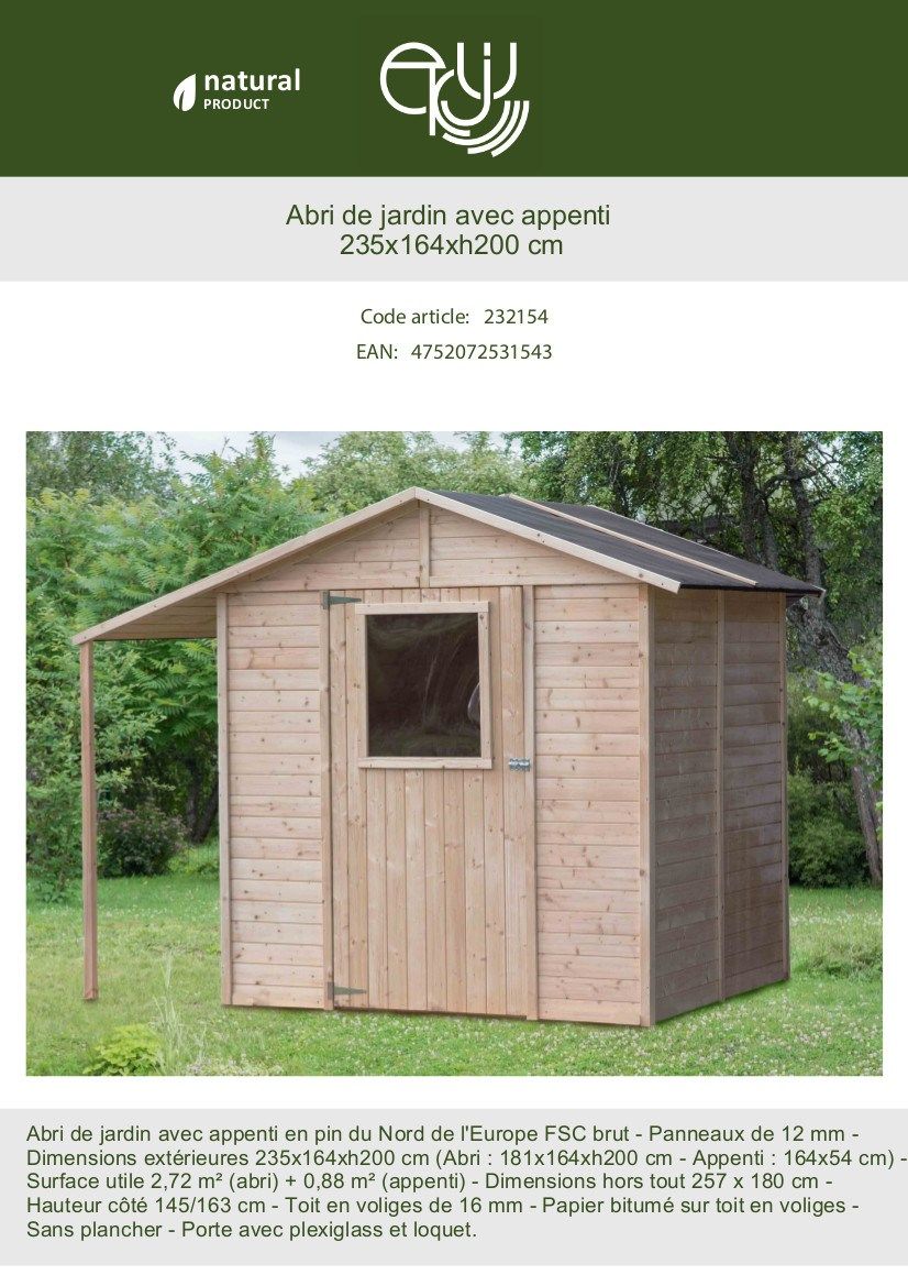 Faire Une Dalle Béton Pour Abri De Jardin Inspirant Abri De Jardin Bois Abri B Ches Fsc 4 21m² L 235 X L