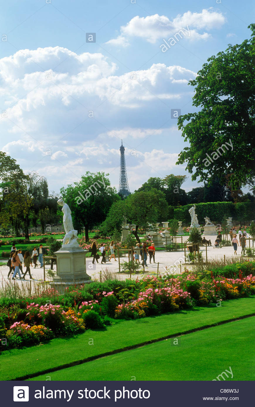 Jardin Du Louvre Élégant Flowers and Statues In the Jardin Des Tuileries Near Palais