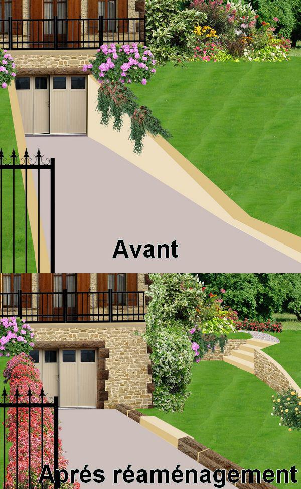 Jardin En Pente solution Unique Aménagement Descente De sous sol Jardin Descente De Garage
