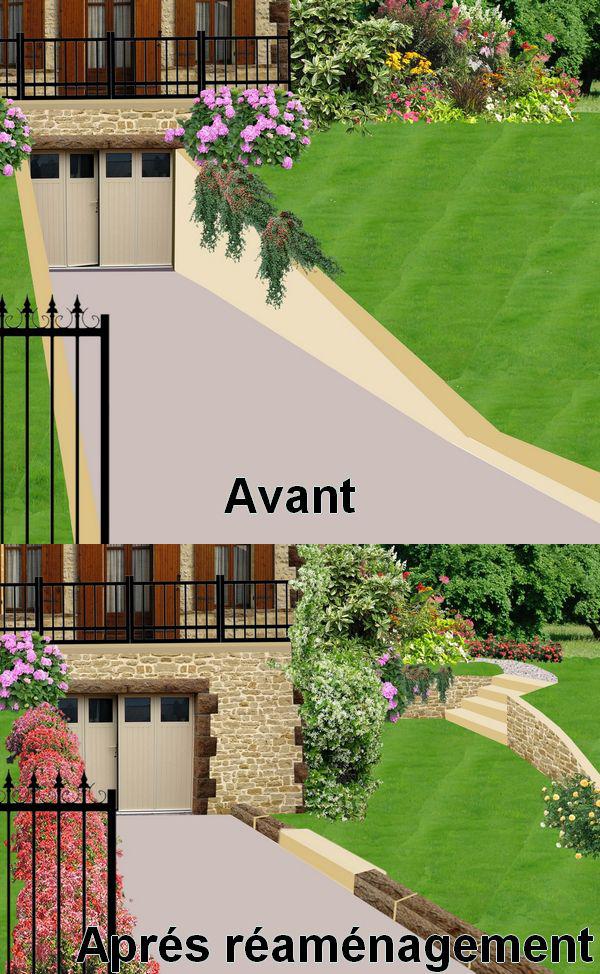 Jardin En Pente solution Unique Aménagement Descente De sous sol Jardin Descente De Garage