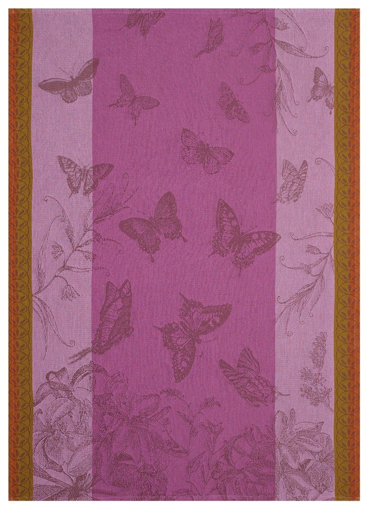 Le Jardin Des Papillons Élégant Le Jacquard Francais Jardin Des Papillons Iris Tea towel
